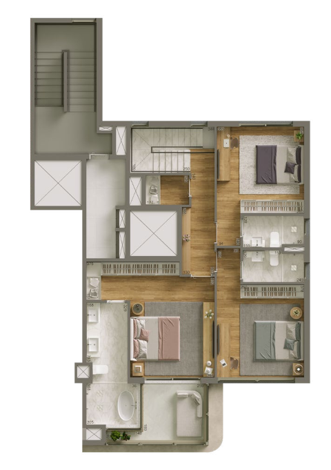 Planta 13 - 3 dorm 185m - cobertura - superior